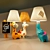 Playful Kids Table Lamps 3D model small image 2