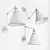 Romatti Lost Wall Light: Adjustable Pendant with Rotating Lampshade 3D model small image 3