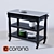 Levine Black Kitchen Cart 3D model small image 1