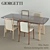 Giorgetti Ibla Chairs & Memos Rectangular Table Set 3D model small image 1