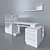 Dual-Tone Office Table 3D model small image 3