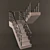  Sleek Modern Staircase Set 3D model small image 1