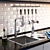 Modern Kitchen Sink Set: Artinox + Hansgrohe 3D model small image 1