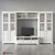 LIATORP IKEA Decor Set: TV Storage, Glass-Door Bookcase, TV Bench, Bridging Shelf 3D model small image 1