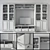 LIATORP IKEA Decor Set: TV Storage, Glass-Door Bookcase, TV Bench, Bridging Shelf 3D model small image 2