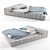 Bonaldo Squaring Bed: Sleek Italian Design 3D model small image 1
