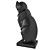 Elegant Bronze Cat Statue 3D model small image 2