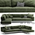 Elegant Italian Sectional Sofa 3D model small image 1