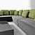 Milan Modular Corner Sofa 3D model small image 2