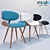 Sleek Round Leg Wooden Chair 3D model small image 2