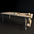 Rustic Wood Coffee Table 3D model small image 1