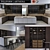 Sleek Arthena Kitchen: Vray & Corona 3D model small image 1