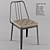 Industrial Steel Frame Side Chair 3D model small image 1