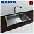 Blanco Andano Sink Set: Stylish Design with Vonda Mixer 3D model small image 1