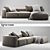 Luxurious Ligne Roset Nils Sofa 3D model small image 1