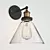 Loft Clear Glass Wall Light 3D model small image 1