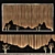 Mountain Silhouette Decor Panel 3D model small image 1