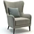 Elegant "JACKSON" Armchair by MARIE'S CORNER 3D model small image 2