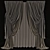 Luxury Velvet Curtain 3D model small image 1