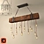 DIY Wooden Beam Chandelier 3D model small image 1