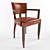 Vintage Brown Leather Armchair 3D model small image 1