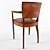 Vintage Brown Leather Armchair 3D model small image 2