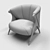 Title: The Deco Accent Chair - Timeless Elegance 3D model small image 2