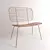 Copper Coated Metal Chair 3D model small image 1