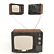 Vintage Television 3D model small image 1