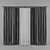 Classic Black Curtain 66 inches 3D model small image 1