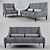 Cozy Comfort: Sikka Domingo Salotti Sofa & Armchair 3D model small image 1