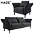 MADE Brandon Armchair and Sofa: Modern Furniture Set 3D model small image 1