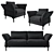 MADE Brandon Armchair and Sofa: Modern Furniture Set 3D model small image 2