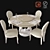 Changshi Dining Set: Table + Chair 3D model small image 1