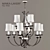 Elegant 9-Light Bronze Chandelier 3D model small image 3