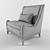 Walnut Wood Armchair - Standard Size 3D model small image 3