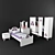 Calimera Cute Collection: Bed, Nightstand, Wardrobes, and Dresser 3D model small image 1