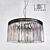 Modern Glass Chandelier, 6-Light, Loft Design 3D model small image 1