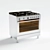 Omega Stainless Steel Freestanding Oven 3D model small image 2