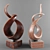 Bronze Abstract Metal Statue 3D model small image 2