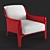 Italian Elegance: Arflex Cocca Armchair 3D model small image 1