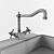 Retro Elegance: Vintage Bathroom Sink 3D model small image 3