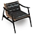 Mid-Century Elegance: Atra Chair by Luteca 3D model small image 1