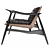 Mid-Century Elegance: Atra Chair by Luteca 3D model small image 2