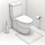 Sleek Wall Faced Toilet 3D model small image 2