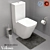 Veloso Wall Faced Toilet: Stylish and Modern 3D model small image 1