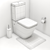 Veloso Wall Faced Toilet: Stylish and Modern 3D model small image 2