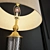 Elegant Brass and Glass Table Lamp 3D model small image 2