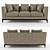 Linnell Rectangular Sofa, Upholstered in Fabric 3D model small image 2