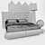 Chic Chocolat Bed Set 3D model small image 2